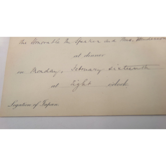 US House Rep Henderson Speaker Kogoro Takahira Japan Minister Invitation 1900's - Picture 3 of 5